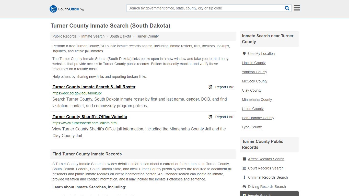 Inmate Search - Turner County, SD (Inmate Rosters & Locators)