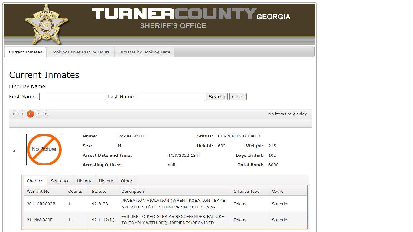 Inmate Information